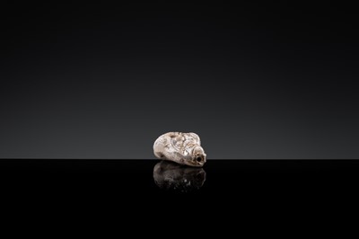 A ‘PROTECTIVE GOD’ GLAZED POTTERY WHISTLE, NORTHERN SONG TO JIN DYNASTY