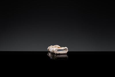 A 'DAOIST OFFICIAL' BROWN-GLAZED POTTERY WHISTLE, JIN DYNASTY