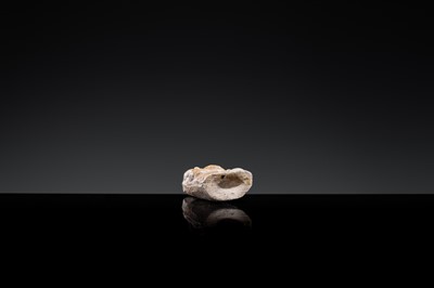 A BROWN-GLAZED POTTERY WHISTLE IN THE FORM OF A DEITY, JIN DYNASTY