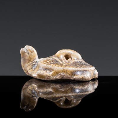 Lot 106 - A BROWN-GLAZED POTTERY FIGURE OF A TURTLE, JIN DYNASTY