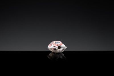 A CIZHOU SLIP PAINTED ‘THEATRE MASK’ WHISTLE, JIN-YUAN DYNASTY