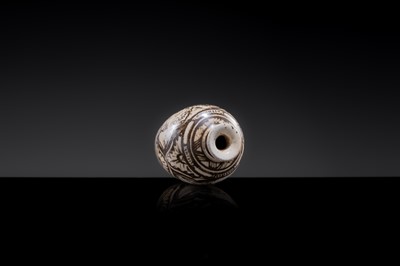 A SMALL CIZHOU SLIP PAINTED ‘CIVIL SERVANT’ JARLET, JIN-YUAN DYNASTY