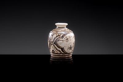 A SMALL CIZHOU SLIP PAINTED ‘CIVIL SERVANT’ JARLET, JIN-YUAN DYNASTY