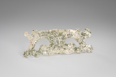 Lot 920 - A JADE CLOUD MASK AND BI DISK, HONGSHAN CULTURE OR LATER