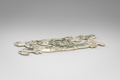 Lot 920 - A JADE CLOUD MASK AND BI DISK, HONGSHAN CULTURE OR LATER