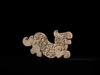 Lot 162 - A RARE JADE ‘PRANCING TIGER’ PENDANT, WARRING STATES PERIOD