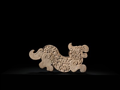 Lot 162 - A RARE JADE ‘PRANCING TIGER’ PENDANT, WARRING STATES PERIOD