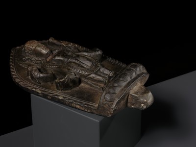Lot 10 - A STONE STELE OF VISHNU, LATE MALLA, THREE KINGDOMS PERIOD