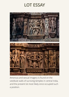 A PINK SANDSTONE RELIEF DEPICTING AN AMOROUS COUPLE, MITHUNA, CHANDELA PERIOD, 10TH-11TH CENTURY