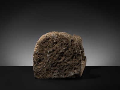 Lot 422 - A RARE ANDESITE FIGURE OF THE DIVINE SAGE AGASTYA, EAST JAVA, 12TH-13TH CENTURY