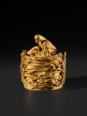 Lot 85 - THE FALCON’S NEST: A MASSIVE GOLD BOX AND COVER (0.85 KG), PROBABLY ACHAEMENID OR PARTHIAN, CIRCA 550 BC–224 AD