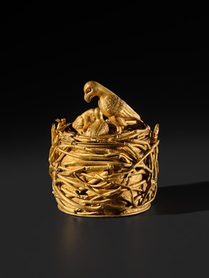 Lot 85 - THE FALCON’S NEST: A MASSIVE GOLD BOX AND COVER (0.85 KG), PROBABLY ACHAEMENID OR PARTHIAN, CIRCA 550 BC–224 AD