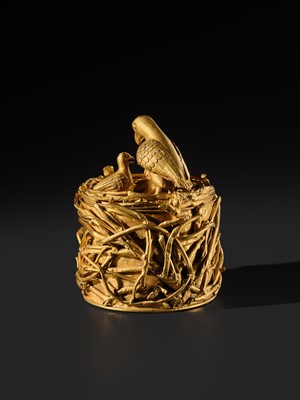 Lot 85 - THE FALCON’S NEST: A MASSIVE GOLD BOX AND COVER (0.85 KG), PROBABLY ACHAEMENID OR PARTHIAN, CIRCA 550 BC–224 AD