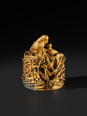 Lot 85 - THE FALCON’S NEST: A MASSIVE GOLD BOX AND COVER (0.85 KG), PROBABLY ACHAEMENID OR PARTHIAN, CIRCA 550 BC–224 AD