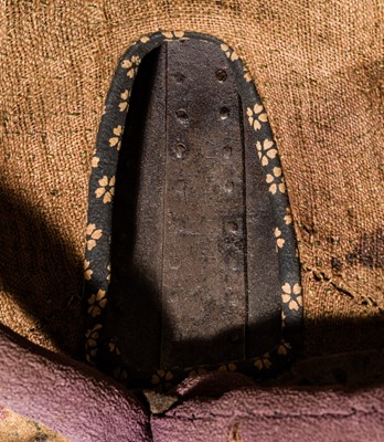 Lot 89 - MYOCHIN NOBUYOSHI: AN IRON KOBOSHI KABUTO AND TENGU MENPO