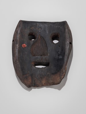 Lot 235 - A LOT WITH FOUR CARVED WOOD SHAMAN MASKS, MIDDLE HILLS, NEPAL, 19TH CENTURY