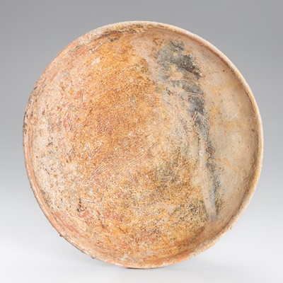 Lot 1391 - A BYZANTINE ENGRAVED SLIPWARE BOWL, CIRCA 12TH CENTURY AD