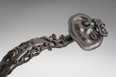 Lot 875 - A ‘LINGZHI AND CHILONG’ SCEPTER, 20TH CENTURY