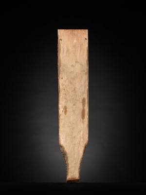 A WOOD STRUT DEPICTING THE FOUR-ARMED BHAIRAVA ATOP A BOAR, NEPAL, 17TH-18TH CENTURY