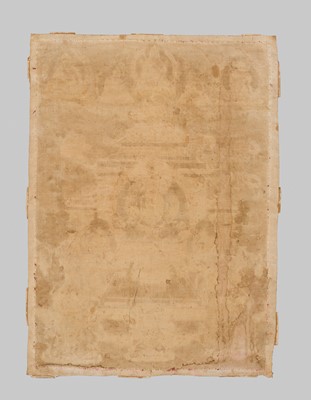 Lot 42 - A THANGKA DEPICTING SHADAKSHARI LOKESHVARA, MENRI STYLE, 18TH-19TH CENTURY