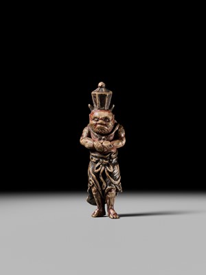 Lot 92 - A LARGE SAISHIKI NETSUKE OF RYUTOKI, STYLE OF YOSHIMURA SHUZAN