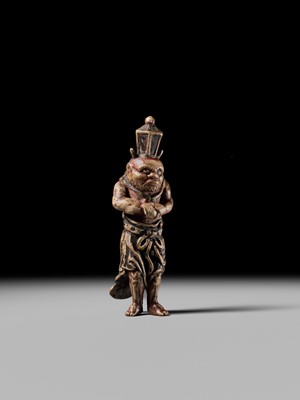 Lot 92 - A LARGE SAISHIKI NETSUKE OF RYUTOKI, STYLE OF YOSHIMURA SHUZAN
