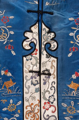 A LOT WITH SIX EMBROIDERED SATIN INFORMAL LADY’S ROBES, REPUBLIC PERIOD