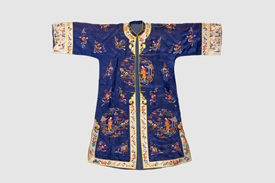 A LOT WITH SIX EMBROIDERED SATIN INFORMAL LADY’S ROBES, REPUBLIC PERIOD