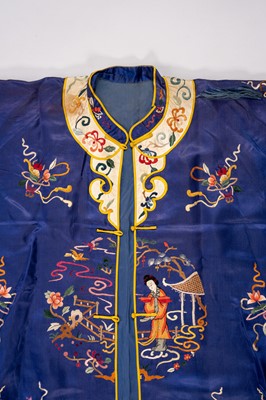 A LOT WITH SIX EMBROIDERED SATIN INFORMAL LADY’S ROBES, REPUBLIC PERIOD