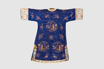 A LOT WITH SIX EMBROIDERED SATIN INFORMAL LADY’S ROBES, REPUBLIC PERIOD