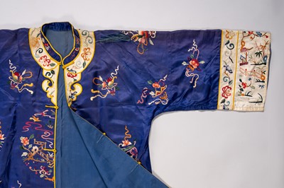 A LOT WITH SIX EMBROIDERED SATIN INFORMAL LADY’S ROBES, REPUBLIC PERIOD