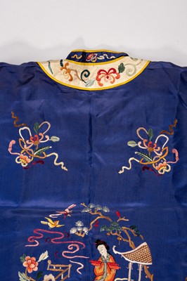 A LOT WITH SIX EMBROIDERED SATIN INFORMAL LADY’S ROBES, REPUBLIC PERIOD