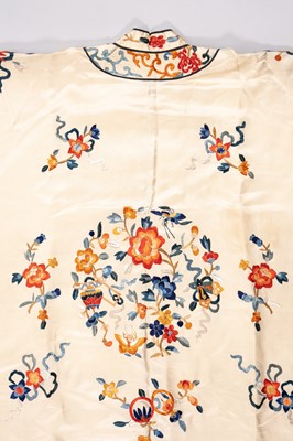 A LOT WITH SIX EMBROIDERED SATIN INFORMAL LADY’S ROBES, REPUBLIC PERIOD