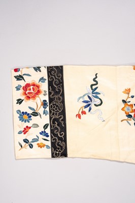A LOT WITH SIX EMBROIDERED SATIN INFORMAL LADY’S ROBES, REPUBLIC PERIOD