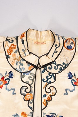 A LOT WITH SIX EMBROIDERED SATIN INFORMAL LADY’S ROBES, REPUBLIC PERIOD