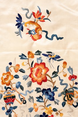 A LOT WITH SIX EMBROIDERED SATIN INFORMAL LADY’S ROBES, REPUBLIC PERIOD