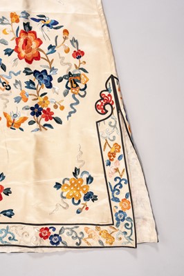 A LOT WITH SIX EMBROIDERED SATIN INFORMAL LADY’S ROBES, REPUBLIC PERIOD