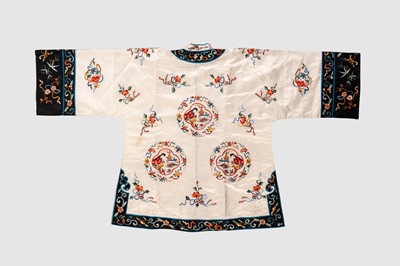 A LOT WITH SIX EMBROIDERED SATIN INFORMAL LADY’S ROBES, REPUBLIC PERIOD