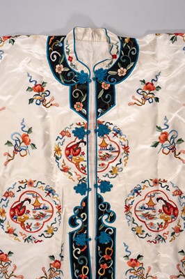 A LOT WITH SIX EMBROIDERED SATIN INFORMAL LADY’S ROBES, REPUBLIC PERIOD