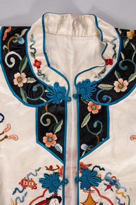 A LOT WITH SIX EMBROIDERED SATIN INFORMAL LADY’S ROBES, REPUBLIC PERIOD