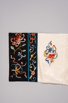 A LOT WITH SIX EMBROIDERED SATIN INFORMAL LADY’S ROBES, REPUBLIC PERIOD