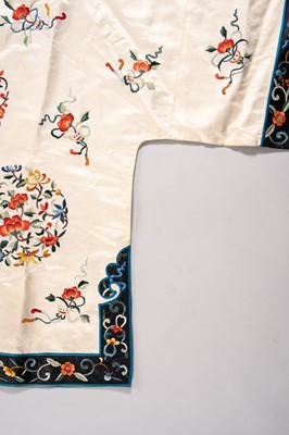 A LOT WITH SIX EMBROIDERED SATIN INFORMAL LADY’S ROBES, REPUBLIC PERIOD