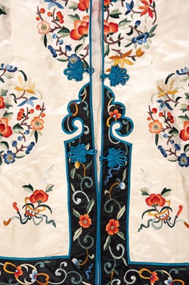 A LOT WITH SIX EMBROIDERED SATIN INFORMAL LADY’S ROBES, REPUBLIC PERIOD