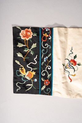 A LOT WITH SIX EMBROIDERED SATIN INFORMAL LADY’S ROBES, REPUBLIC PERIOD