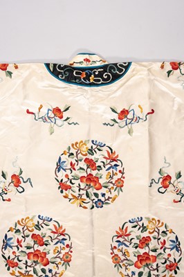 A LOT WITH SIX EMBROIDERED SATIN INFORMAL LADY’S ROBES, REPUBLIC PERIOD