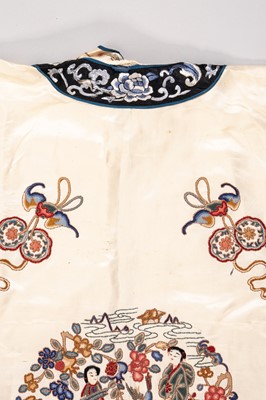 A LOT WITH SIX EMBROIDERED SATIN INFORMAL LADY’S ROBES, REPUBLIC PERIOD