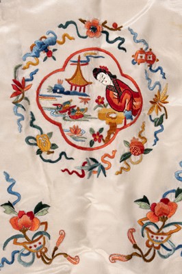 A LOT WITH SIX EMBROIDERED SATIN INFORMAL LADY’S ROBES, REPUBLIC PERIOD