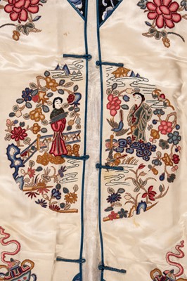 A LOT WITH SIX EMBROIDERED SATIN INFORMAL LADY’S ROBES, REPUBLIC PERIOD