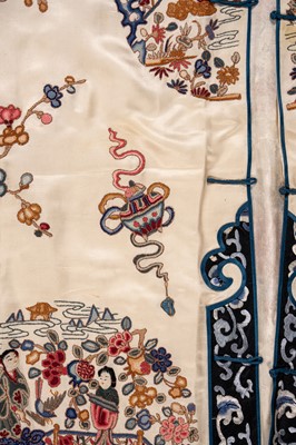 A LOT WITH SIX EMBROIDERED SATIN INFORMAL LADY’S ROBES, REPUBLIC PERIOD