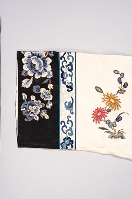 A LOT WITH SIX EMBROIDERED SATIN INFORMAL LADY’S ROBES, REPUBLIC PERIOD